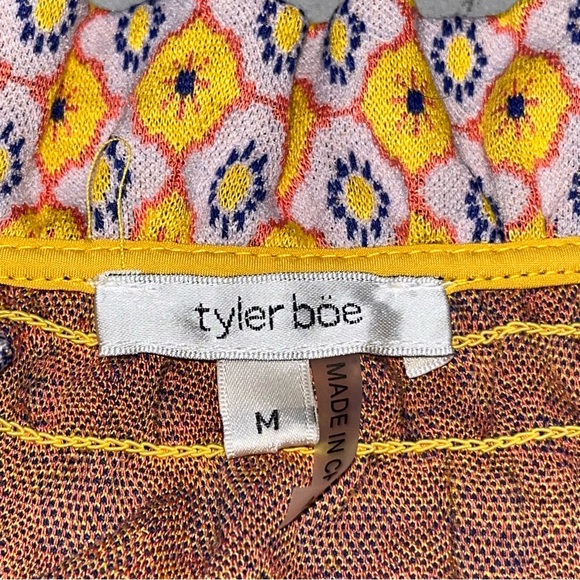 Tyler Boe V Neck Sleeveless Poppy Jacquard Retro Dress size Medium - Picture 8 of 10